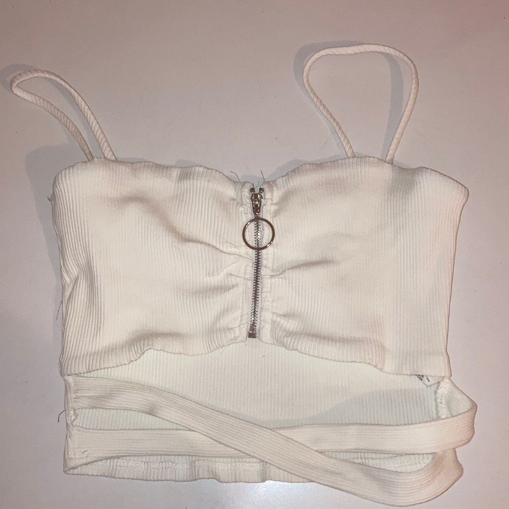 Strapped Zipper Top
